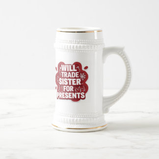 Caneca de cerveja engraçada de Natal – Trocarei Ir