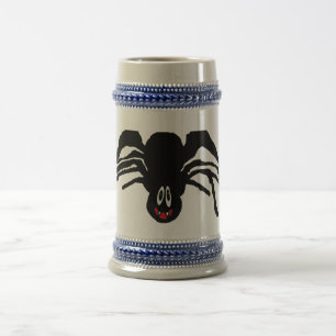 Caneca De Cerveja Engraçado Cartoon Aranha Negra Viúva Negra do Dia