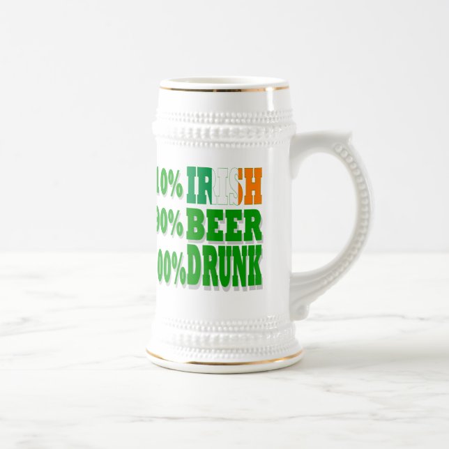 Caneca De Cerveja Engraçado Dia de São Patrício de diva irlandês (Direita)