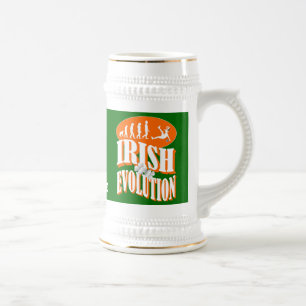 Caneca De Cerveja Engraçado evolução irlandesa