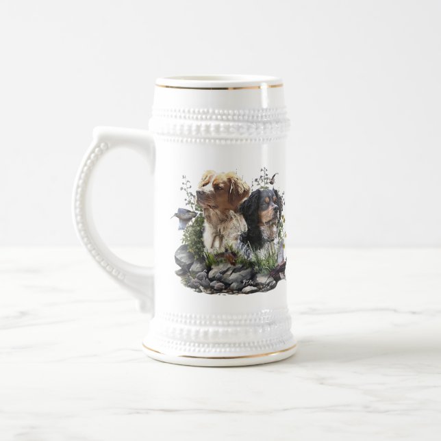 Caneca De Cerveja Epagneul Breton, Bretanha Spaniel (Esquerda)