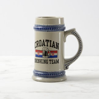 Caneca De Cerveja Equipe de Bebendo croata