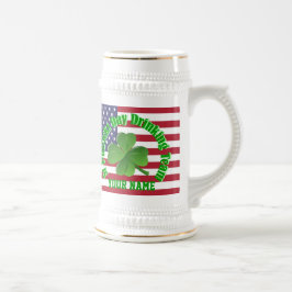 Caneca De Cerveja Equipe de bebendo de Patrick da Rua Personalizada