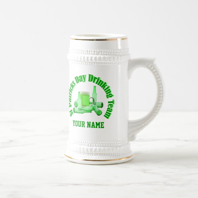 Caneca De Cerveja Equipe de bebendo de Patrick da Rua Personalizada (Direita)