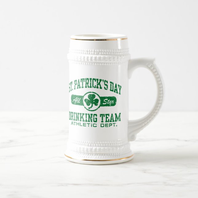 Caneca De Cerveja Equipe de Bebendo do Dia de Patrick (Direita)