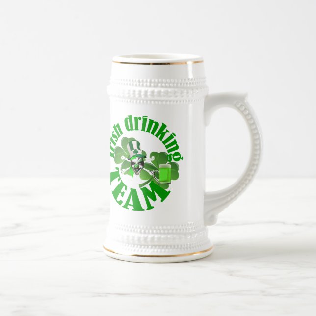 Caneca De Cerveja Equipe de bebendo irlandesa (Direita)