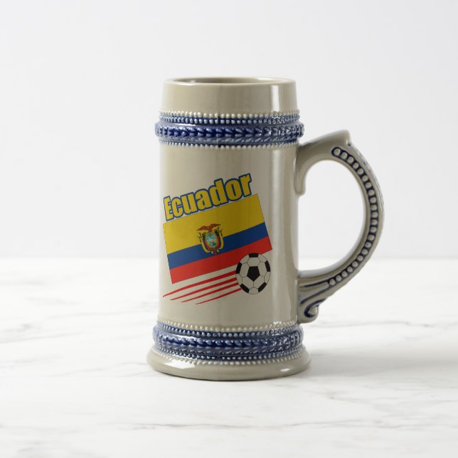 Caneca De Cerveja Equipe de futebol de Equador (Direita)