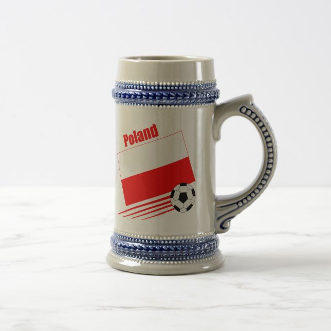 Caneca De Cerveja Equipe de futebol polonesa (Direita)