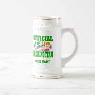 Caneca De Cerveja Equipe Irlandesa de bebendo