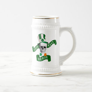 Caneca De Cerveja Erin vai bragar irlandês engraçado