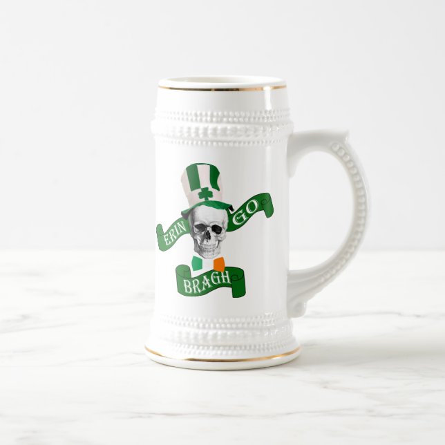 Caneca De Cerveja Erin vai bragar irlandês engraçado (Direita)