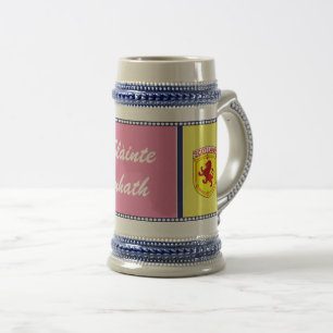 Caneca De Cerveja Escócia, Leão Rampant, bandeira, Slainte Mhath