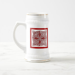 Caneca De Cerveja Escolha seu padrão decorativo de nó celta de cor