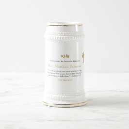 Caneca De Cerveja Escritura Personalizada do Aniversário da 45.ª Ord