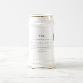 Caneca De Cerveja Escritura Personalizada do Aniversário de Coordena