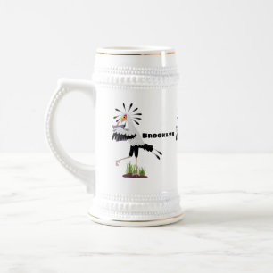 Caneca De Cerveja Escrivado, secretário de pássaros escrevendo carto