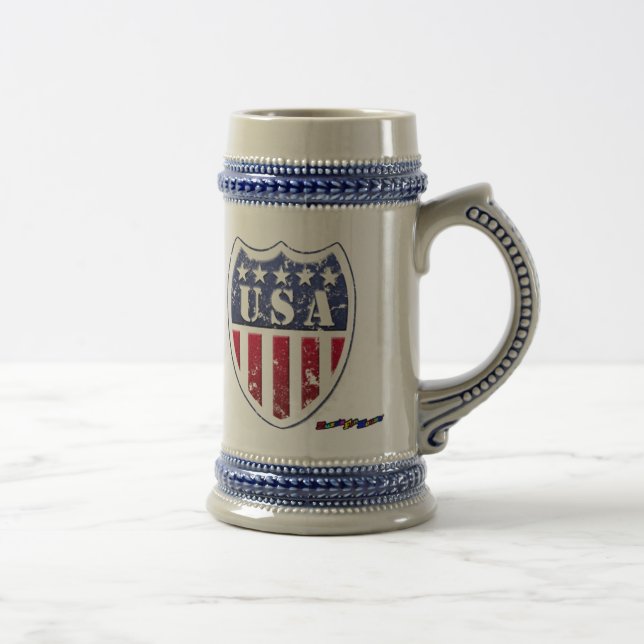 Caneca De Cerveja Escudo americano - angustiado (Direita)
