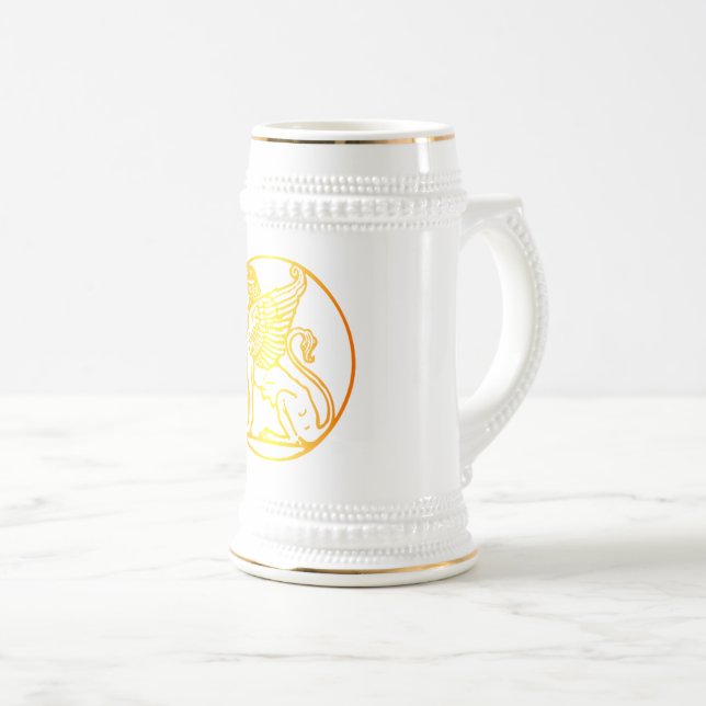 Caneca De Cerveja Esfinge Dourado (Frente Esquerda)