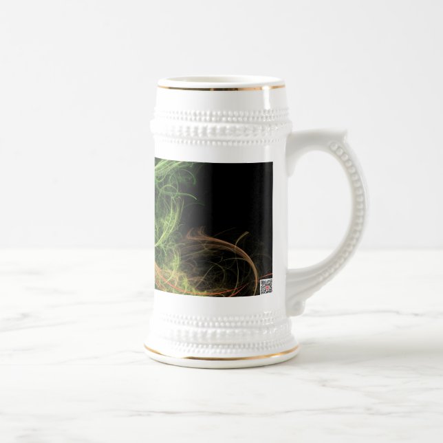 Caneca De Cerveja Espaço de Flores de Arte Abstrata (Direita)