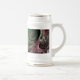 Caneca De Cerveja Espaço de Fogo de Arte Abstrata