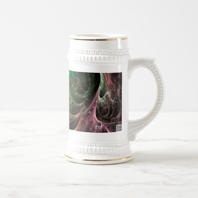 Caneca De Cerveja Espaço de Fogo de Arte Abstrata (Direita)