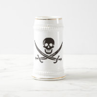 Espadas de crânio de obsidiana Bandeira pirata de