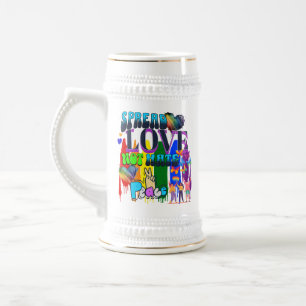 Caneca De Cerveja Espalhe Amor Não Ódio   Orgulho LGBTQI+