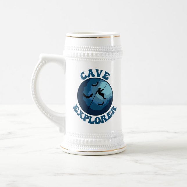 Caneca De Cerveja Espelhamento De Cavernas Do Cave Explorer (Esquerda)