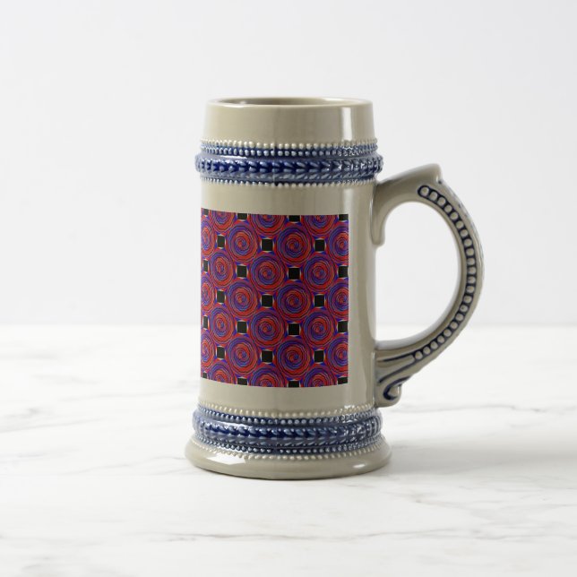 Caneca De Cerveja Espiral Red & Blue Counter de Kenneth Yoncich (Direita)