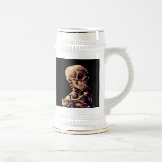 Caneca De Cerveja Esqueleto de fumo por Van Gogh