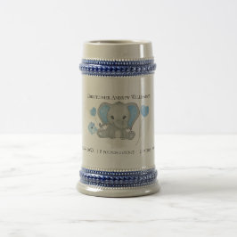 Caneca De Cerveja Estatísticas de Nascimento Personalizadas Bebê Ele