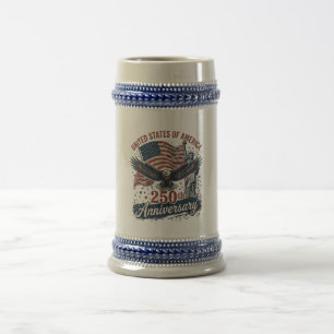 Caneca De Cerveja Estátua da Liberdade Águia Careca do 250º Aniversá