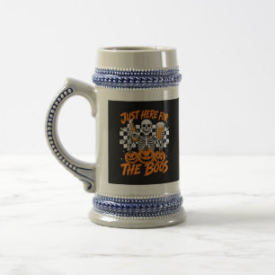 Caneca De Cerveja Estou Aqui Apenas Para Os Vaias Esqueleto de Hallo