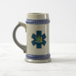 Caneca De Cerveja Estrela da Vida do EMS de Nova York