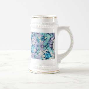 Caneca De Cerveja Estrela Pastel da fita roxa e azul