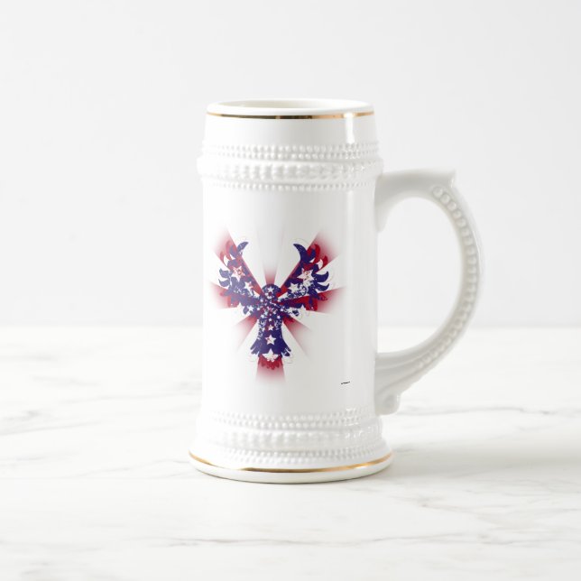 Caneca De Cerveja Estrelas e Stripes de Águia Americanas (Direita)