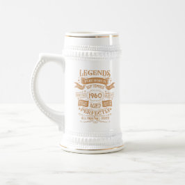 Caneca De Cerveja Etiqueta de uísque de 65 anos personalizada