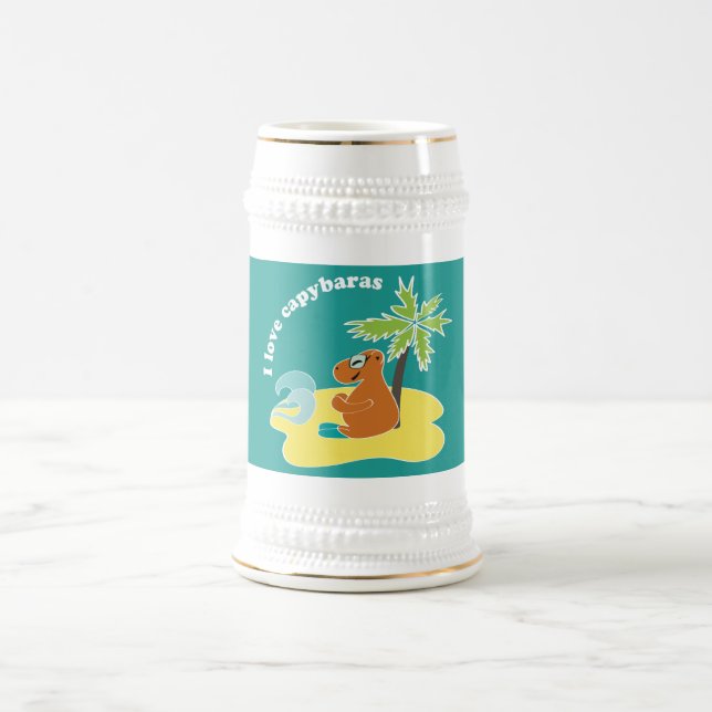 Caneca De Cerveja Eu Amo Arte de Praia Tropical de Capivaras (Centro)