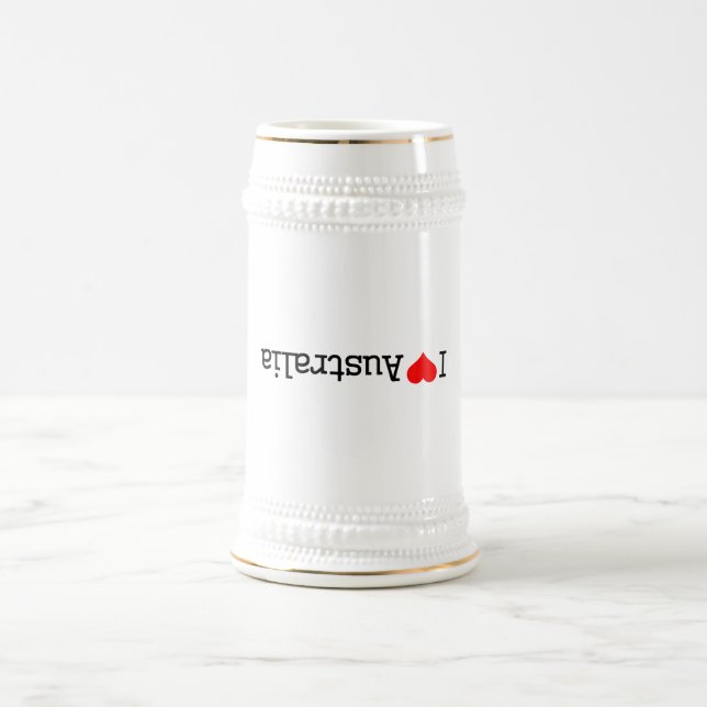 Caneca De Cerveja Eu Amo Austrália (Centro)