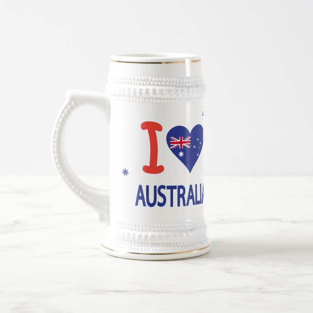 Caneca De Cerveja "EU AMO AUSTRÁLIA" Austrália Dia 26 de janeiro (Esquerda)