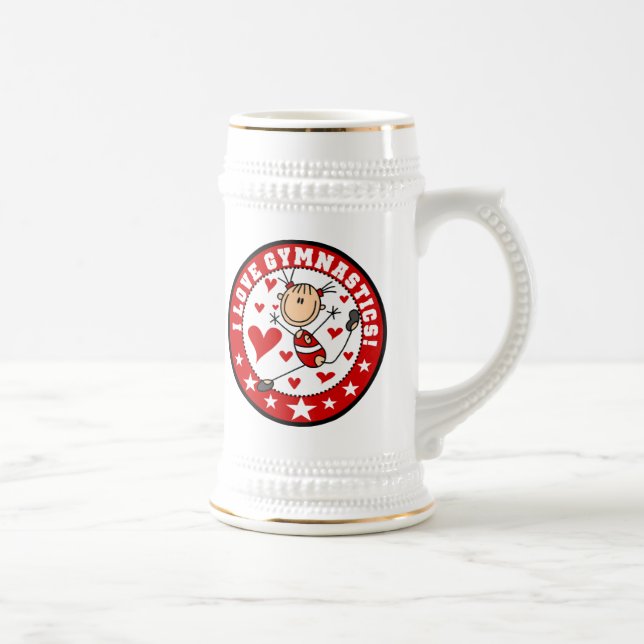 Caneca De Cerveja Eu Amo Ginástica (Direita)