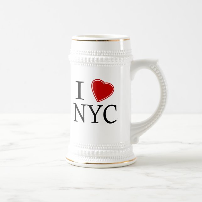 Caneca De Cerveja Eu amo NYC (Direita)
