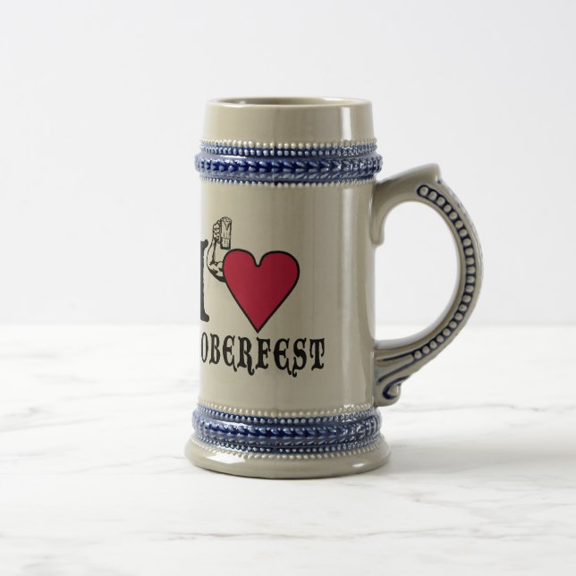 Caneca De Cerveja Eu amo Octoberfest (Direita)