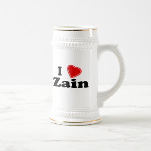 Caneca De Cerveja Eu amo Zain