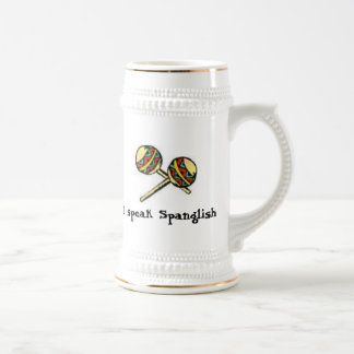 Caneca De Cerveja Eu falo Spanglish