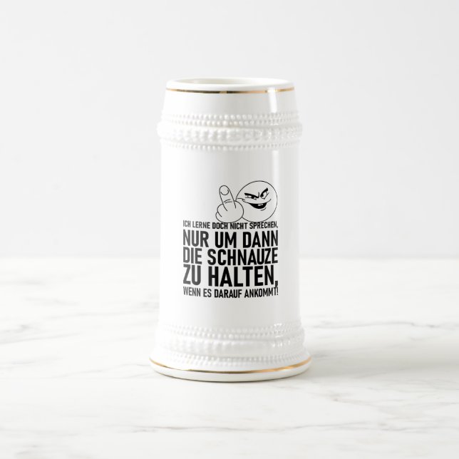CANECA DE CERVEJA EU NÃO APRENDO A FALAR (Centro)