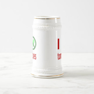 Caneca De Cerveja Eu Odeio Tomates Sem Amor
