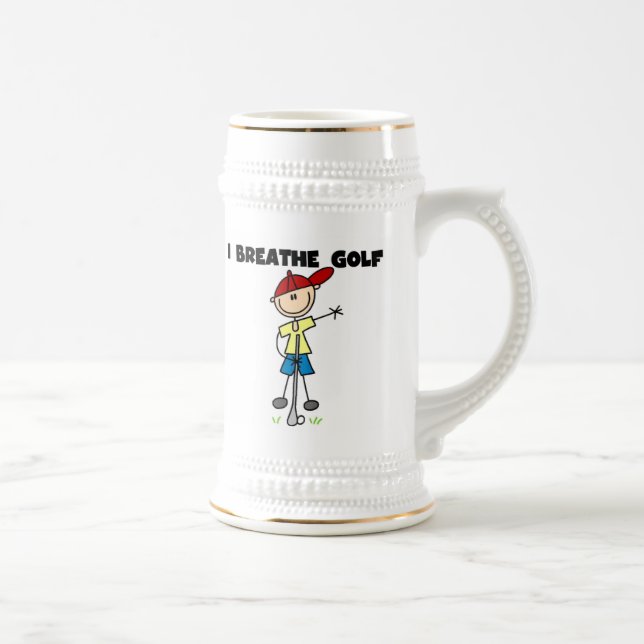 Caneca De Cerveja Eu Respiro Golfe (Direita)
