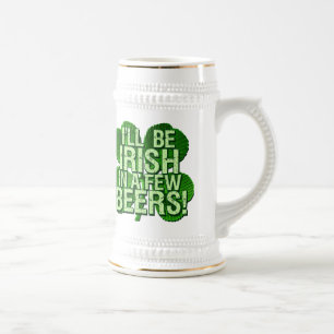 Caneca De Cerveja Eu serei irlandês em poucas cervejas