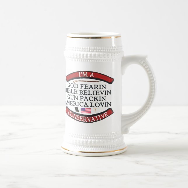 CANECA DE CERVEJA EU SOU UM CONSERVADOR (Direita)